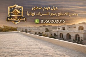 عزل فوم متطور يحمي الأسطح ويمنع تسربات المياه نهائيًا بالرياض