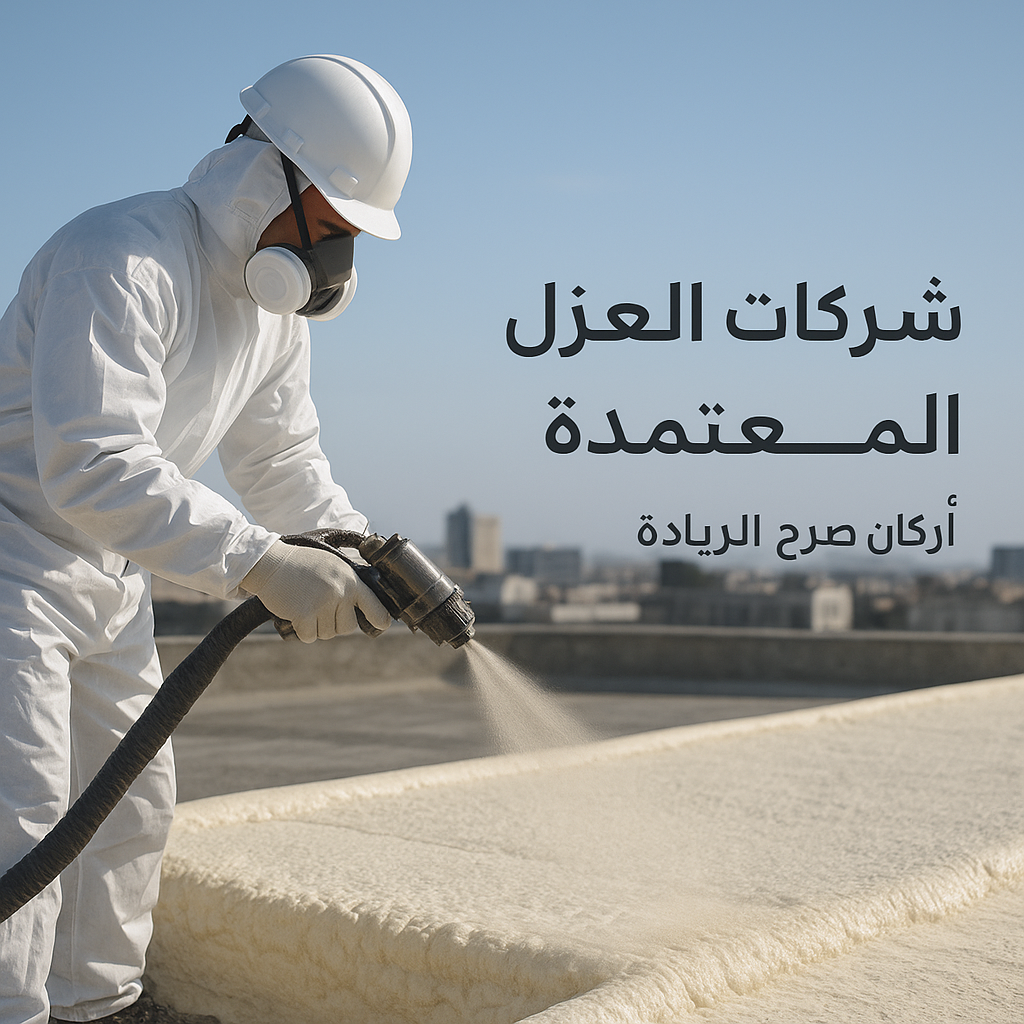 خدمة عزل الأسطح/عزل فوم (عزل حراري/مائي) — صورة ترويجية/شعار شركة - أركان صرح الريادة