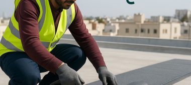 خدمة عزل الأسطح/أعمال التعمير والوقاية (تركيب عزل بيتوميني/فوم) - أركان صرح الريادة